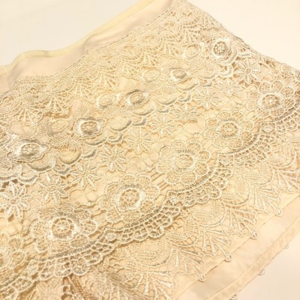 San Souci Ivory Lace Shorts Large New - Picture 4 of 16